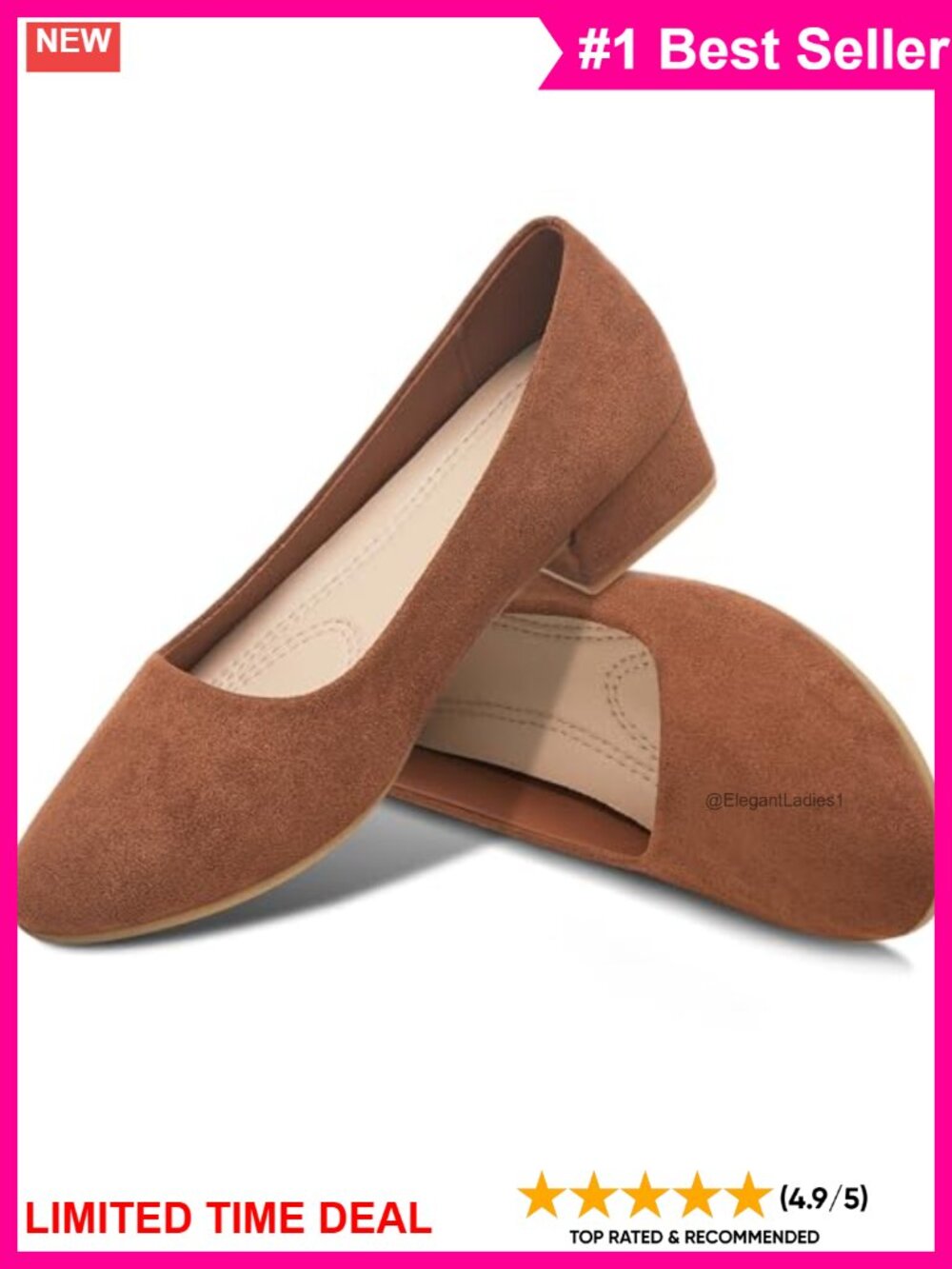 Women's Faux Suede Low Chunky Block Heel Round Toe Dress Pumps